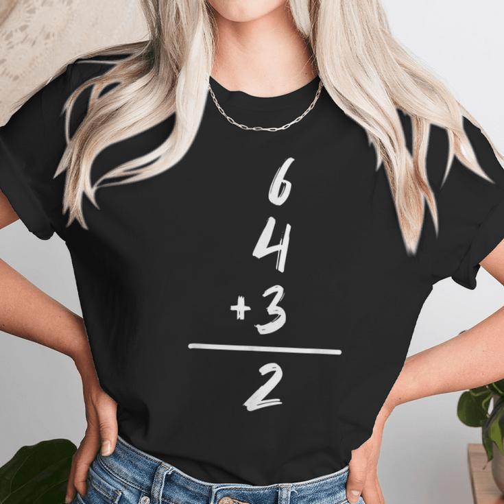 Baseball Inspired Math 6 4 3 2 Double Play Softball Game Men Women T-Shirt Graphic Print Casual Unisex Tee Women T-Shirt Gifts for Women