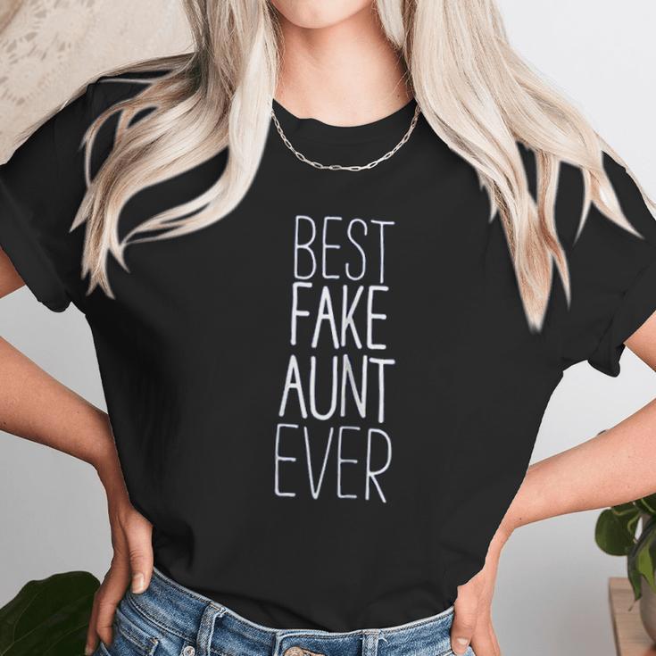 Best Fake Aunt Ever Women T-Shirt Gifts for Women