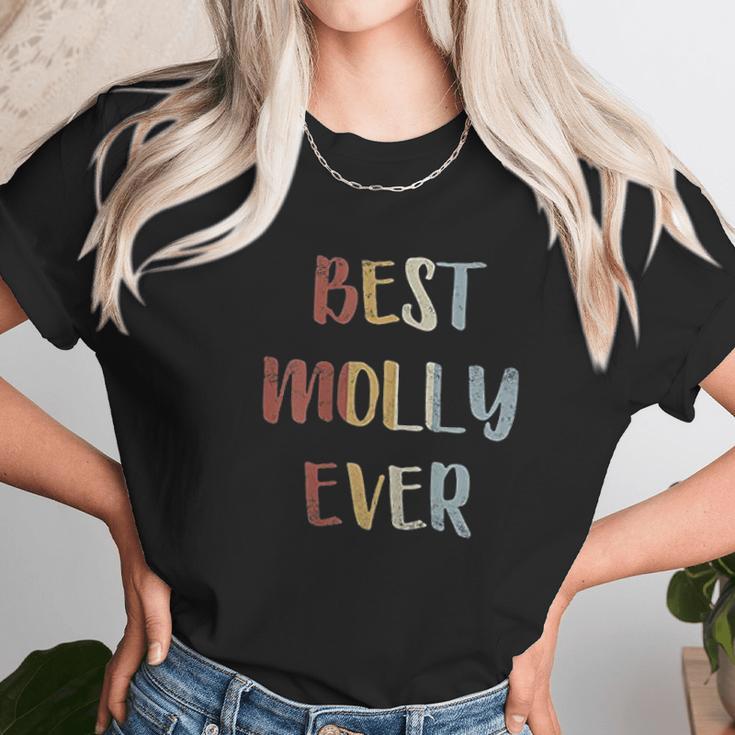 Womens Best Molly Ever Retro Name Gift Women T-Shirt Gifts for Women