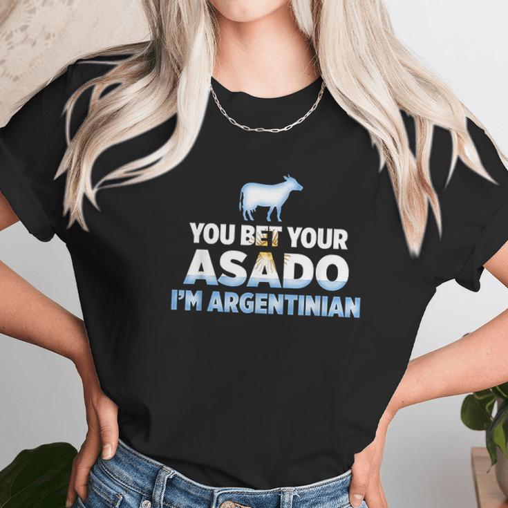 You Bet Your Asado I Am Argentinian Funny Bbq Beef Women T-Shirt Gifts for Women