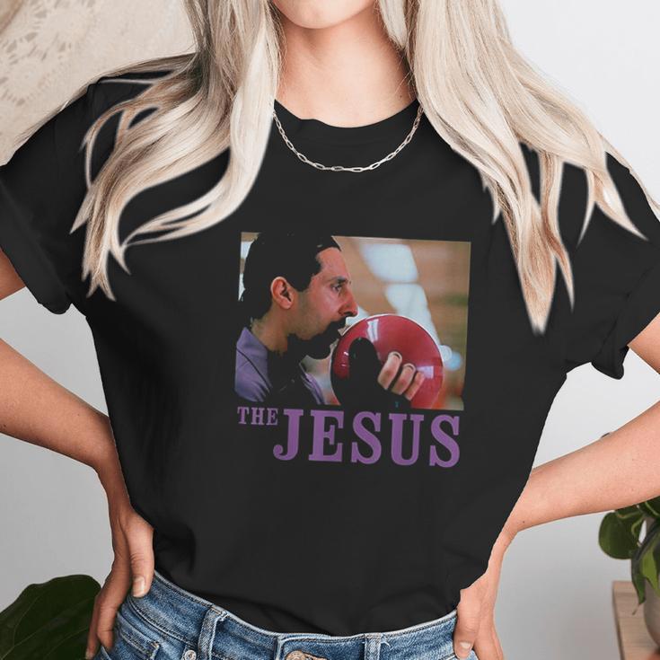 The Big Lebowski Jesus Licking The Bowling Ball Graphic Women T-Shirt Gifts for Women