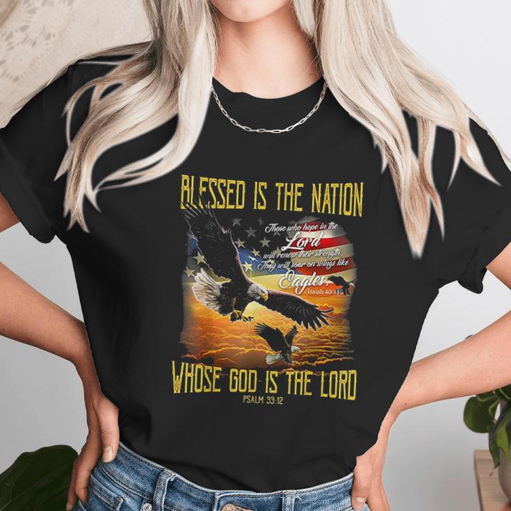 Blessed Is The Nation Whose God Is The Lord Women T-Shirt Gifts for Women