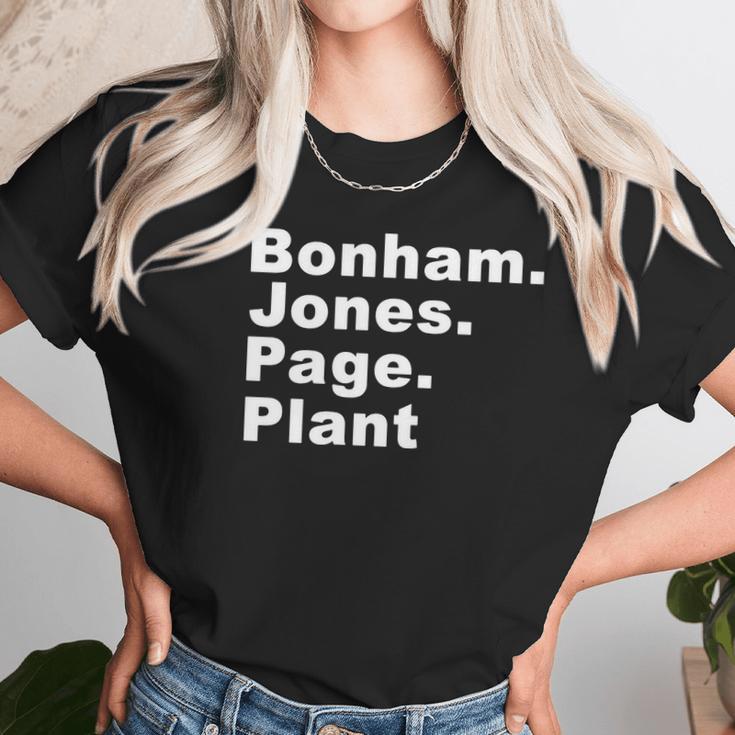 Bonham Jones Page Plant Authentic Members T-Shirt 2016 Women T-Shirt Gifts for Women