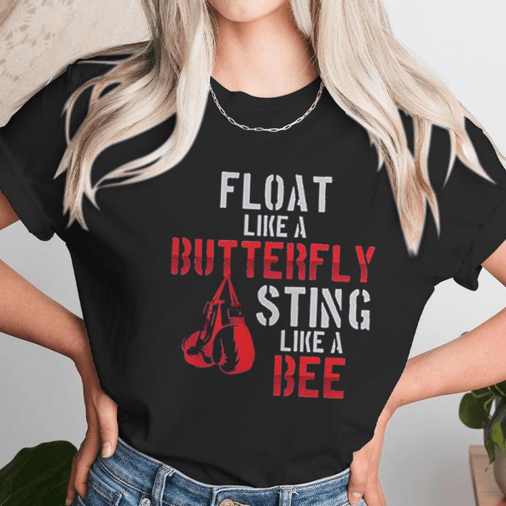 Boxing Float Like A Butterfly Sting Like A Bee Women T-Shirt Gifts for Women