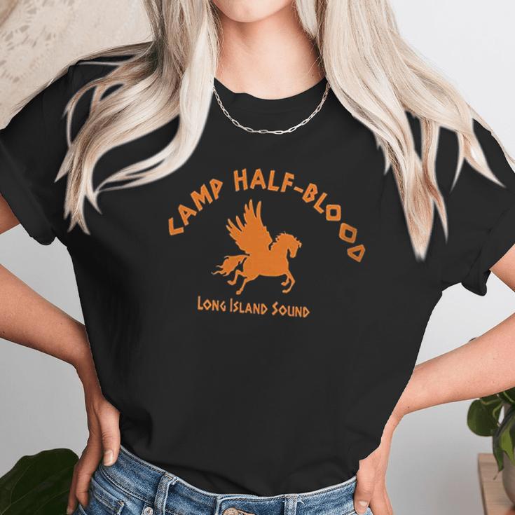 Brisco Brands Camp Half Blood Greek Mythology Ladies Womens Women T-Shirt Gifts for Women