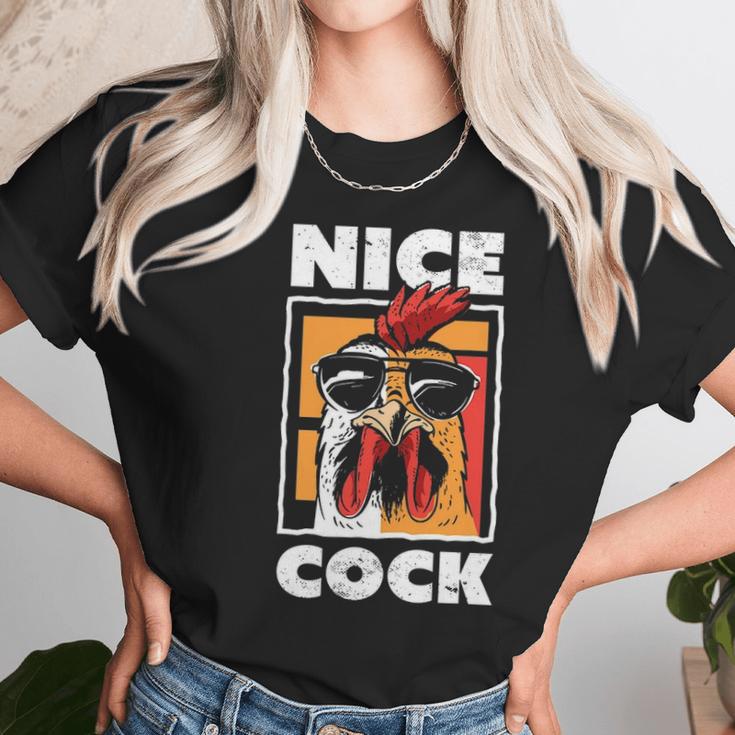 Chicken Farming Funny Nice Cock Women T-Shirt Gifts for Women