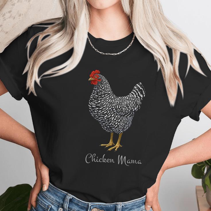 Chicken Mama Black Barred Plymouth Rock Hen Mom Bird Lovers Women T-Shirt Gifts for Women