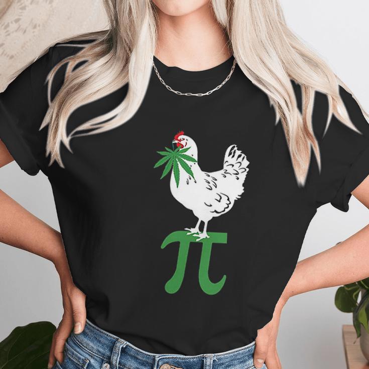 Chicken Pot Pie Marijuana Cannabis Funny Pi 420 Women T-Shirt Gifts for Women