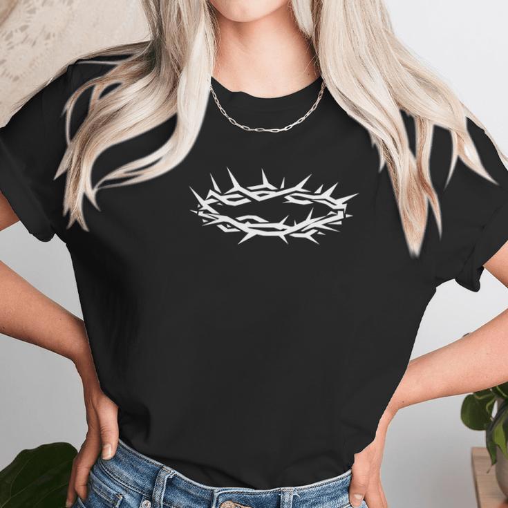 Christian Jesus Crown Of Thorn Good Friday Easter Women T-Shirt Gifts for Women