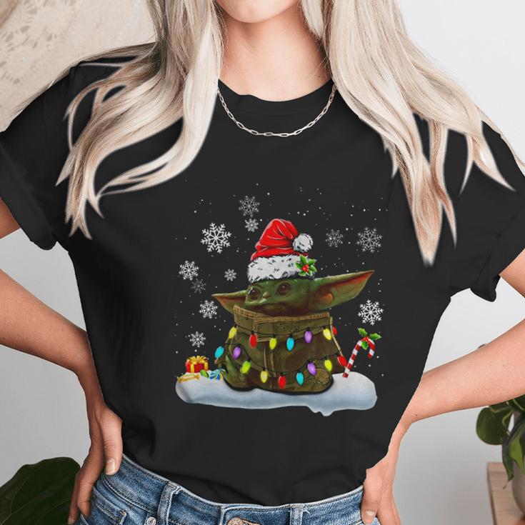 Christmas Santa Baby Yoda Women T-Shirt Gifts for Women