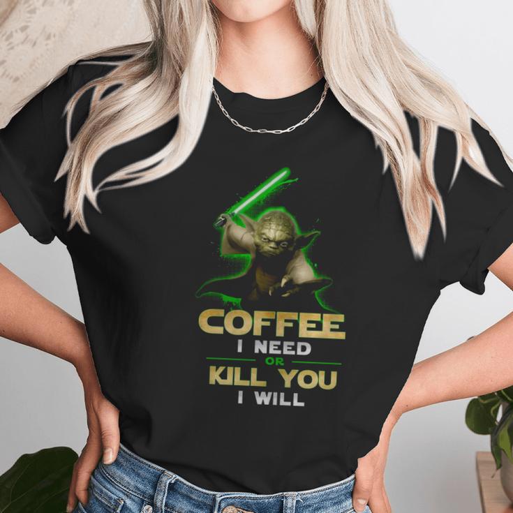 Coffee I Need Or Kill You I Will Women T-Shirt Gifts for Women