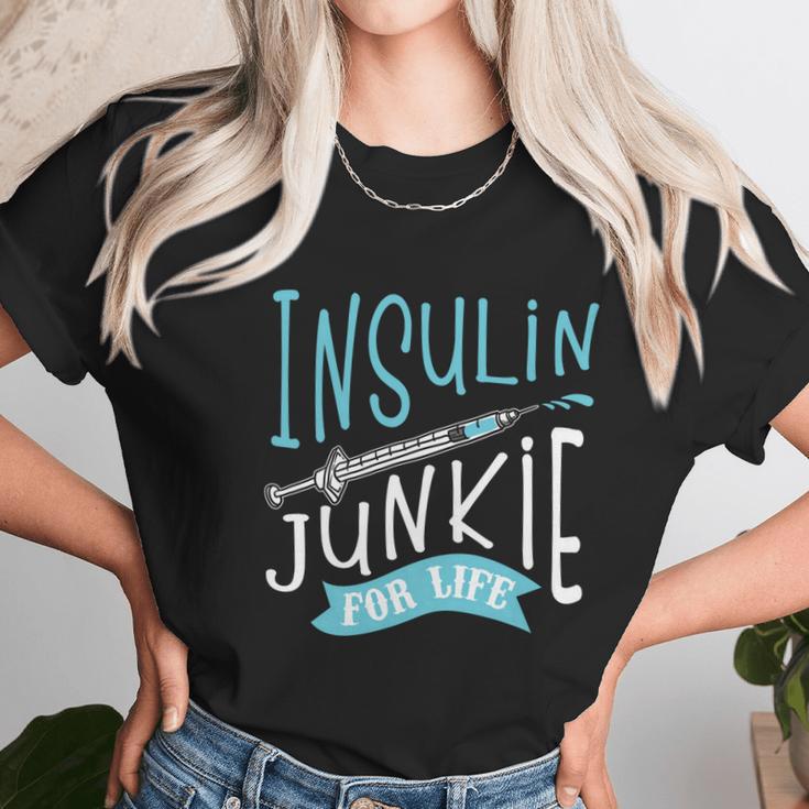 Cool Insulin Junkie Funny Diabetes Awareness Gift Men Women Gift Women T-Shirt Gifts for Women