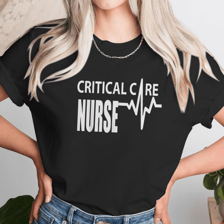 Critical Care Nurse Icu Intensive Care Nursing Women T-Shirt Gifts for Women