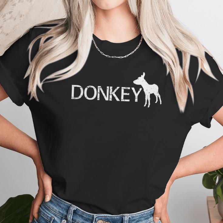 Cute Donkey Animal Logo Gift Women T-Shirt Gifts for Women