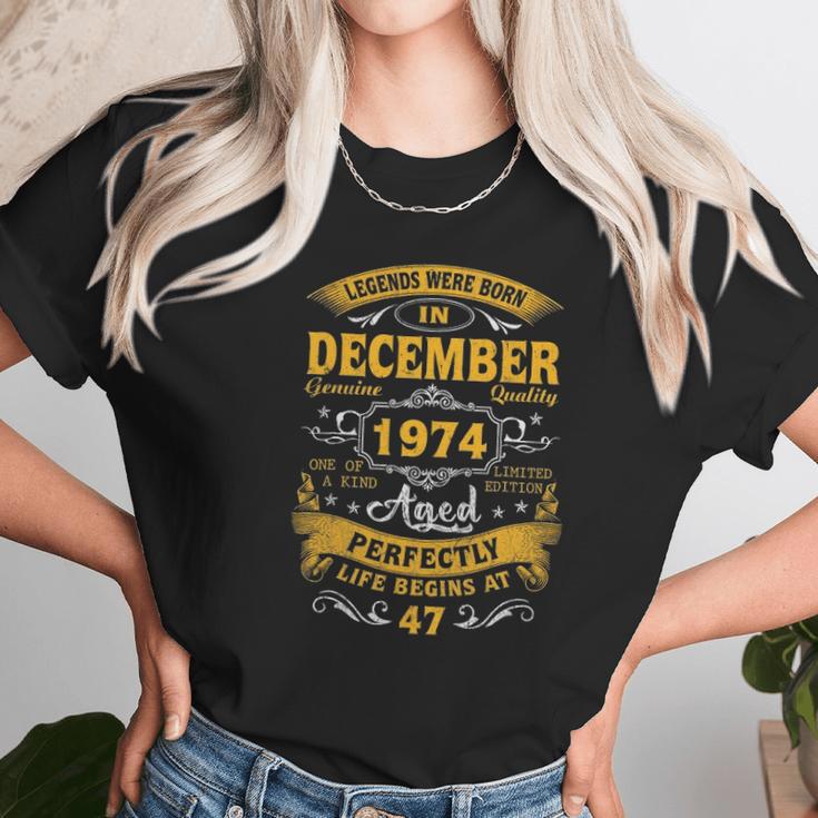 December 1974 47Th Birthday 47 Years Old Men Women Women T-Shirt Gifts for Women