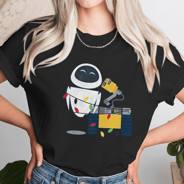 Disney Pixar Wall-E Eve Christmas Light Wrap Women T-Shirt Gifts for Women