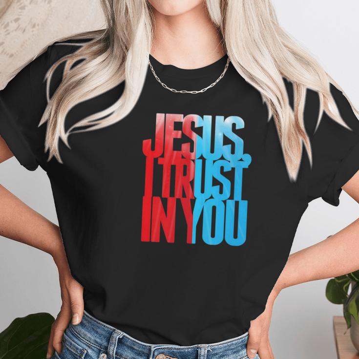 Divine Mercy Jesus I Trust In You St Faustina Women T-Shirt Gifts for Women