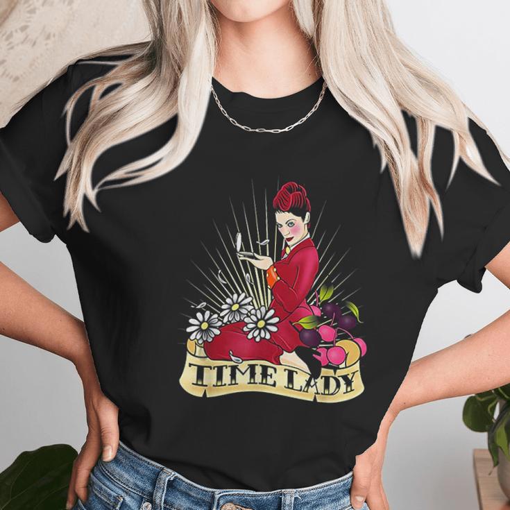 Doctor Who Rockabilly Missy Time Lady Baker Women T-Shirt Gifts for Women