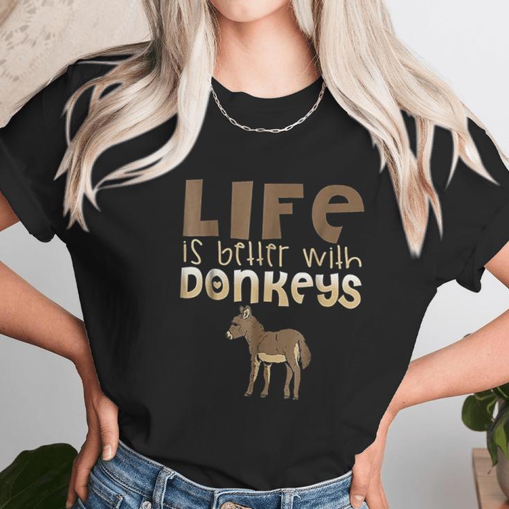 Donkey Show | Life Is Better With Donkeys Women T-Shirt Gifts for Women