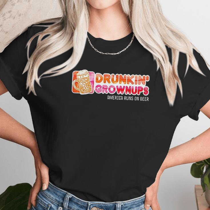 Drunkin Grownups American Women T-Shirt Gifts for Women