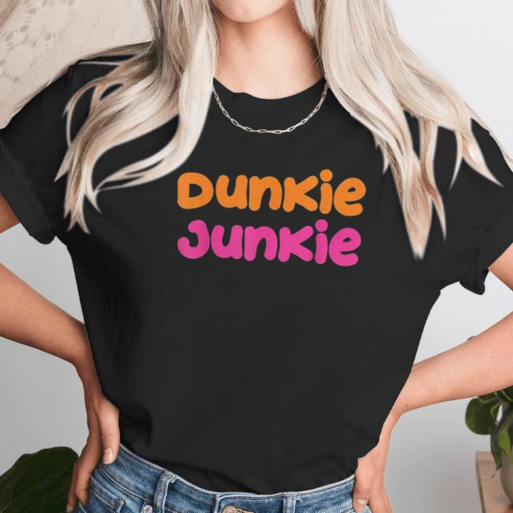 Dunkie Junkie Coffee Love Women T-Shirt Gifts for Women