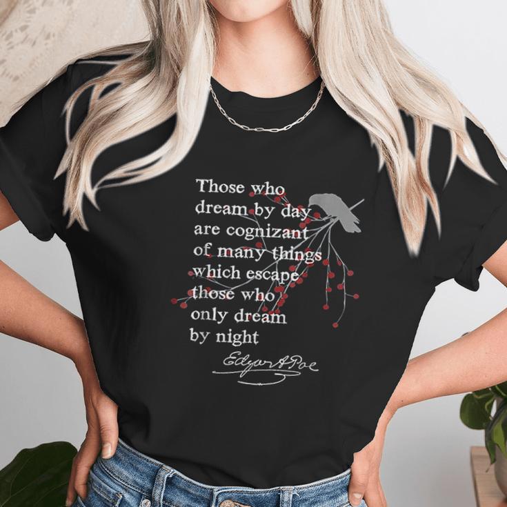 Edgar Allan Poe Writer Gift Poet English Teacher Women T-Shirt Gifts for Women