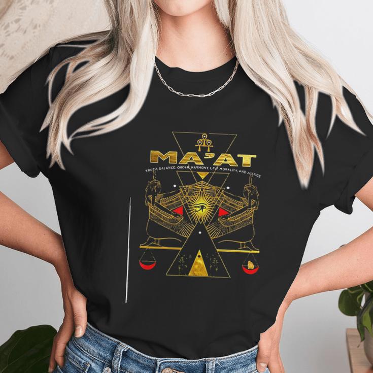 Egyptian Kemetic Goddess Maat Women T-Shirt Gifts for Women