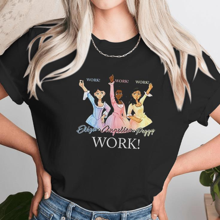 Eliga Angelica Peggy Work Schuyler Sisters Hamilton Women T-Shirt Gifts for Women