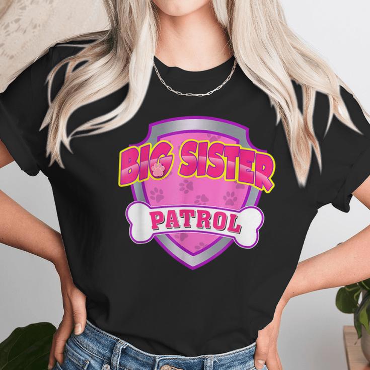 Funny Big Sister Patrol - Dog Mom Dad Women T-Shirt Gifts for Women