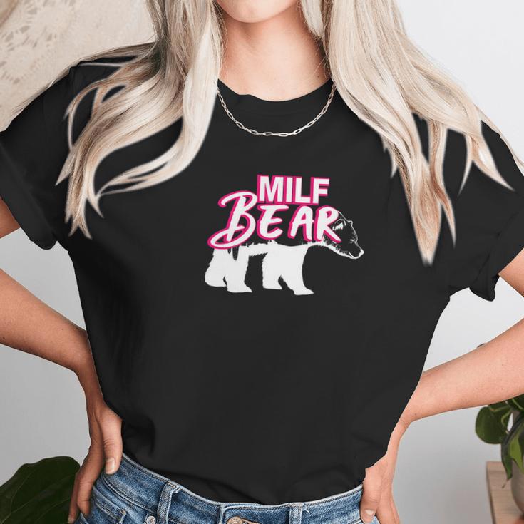 Funny Womens Milf Bear Women T-Shirt Gifts for Women