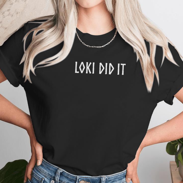 Funny Viking God Loki Norse Mythology Nordic Women T-Shirt Gifts for Women