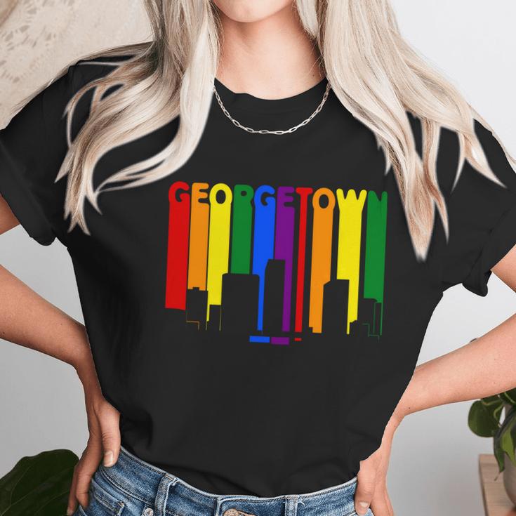 Georgetown Capital Country Lgbt Pride Rainbow Women T-Shirt Gifts for Women