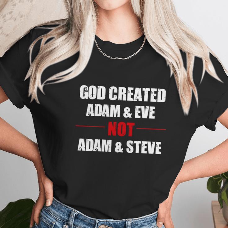 God Created Adam And Eve Not Adam Steve ChristianShirt Women T-Shirt Gifts for Women