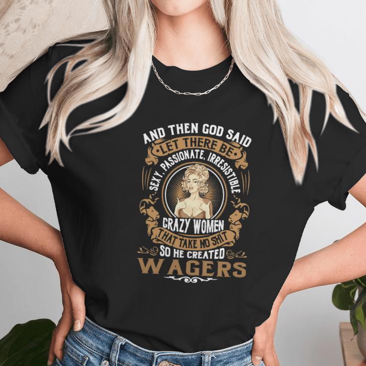 God Created Wagers Women Name Shirts Women T-Shirt Gifts for Women