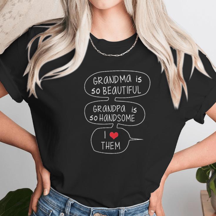 Grandpa Grandma Infant Creeper Women T-Shirt Gifts for Women