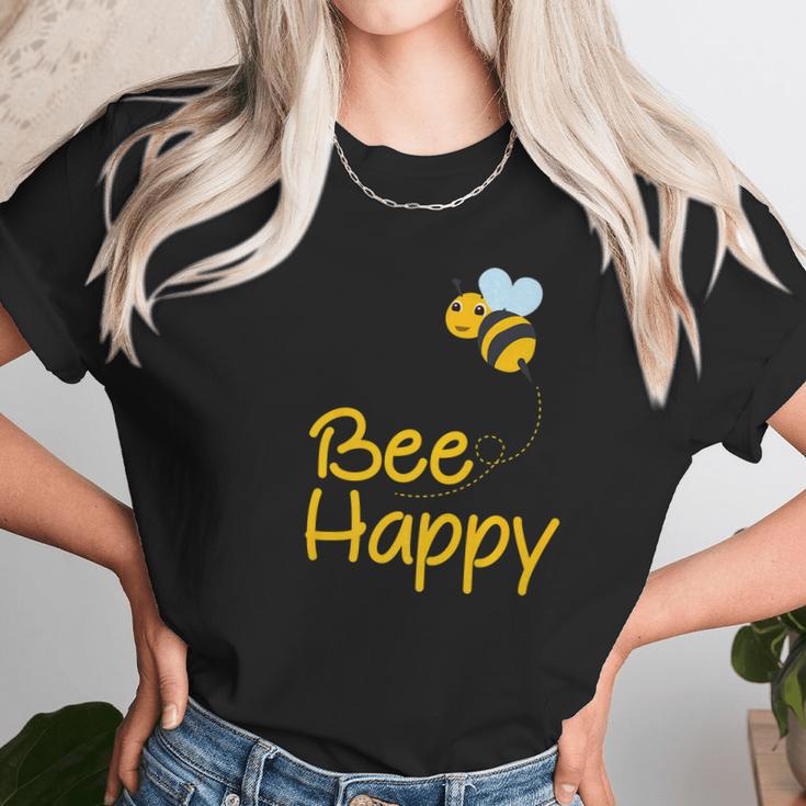 Be Happy Beekeeper Honey Pollen Gift Women T-Shirt Gifts for Women