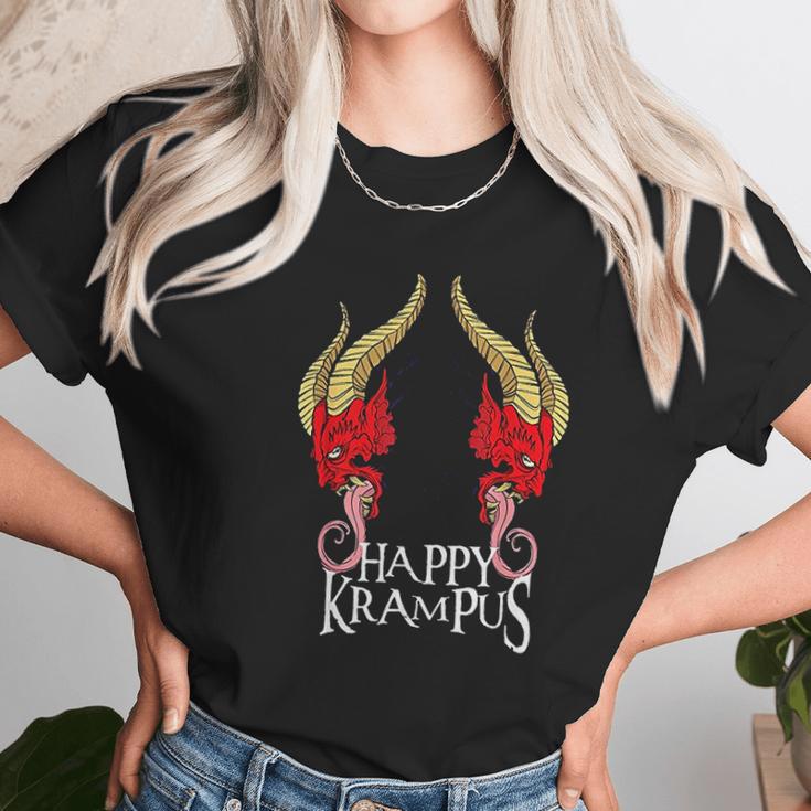 Happy Krampus Christmas Women T-Shirt Gifts for Women