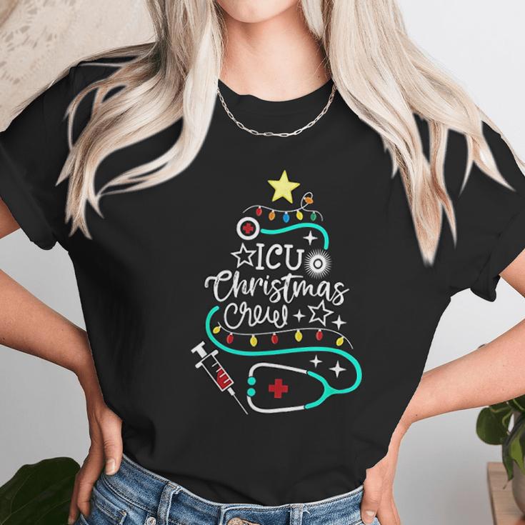 Icu Christmas Crew Intensive Care Women T-Shirt Gifts for Women