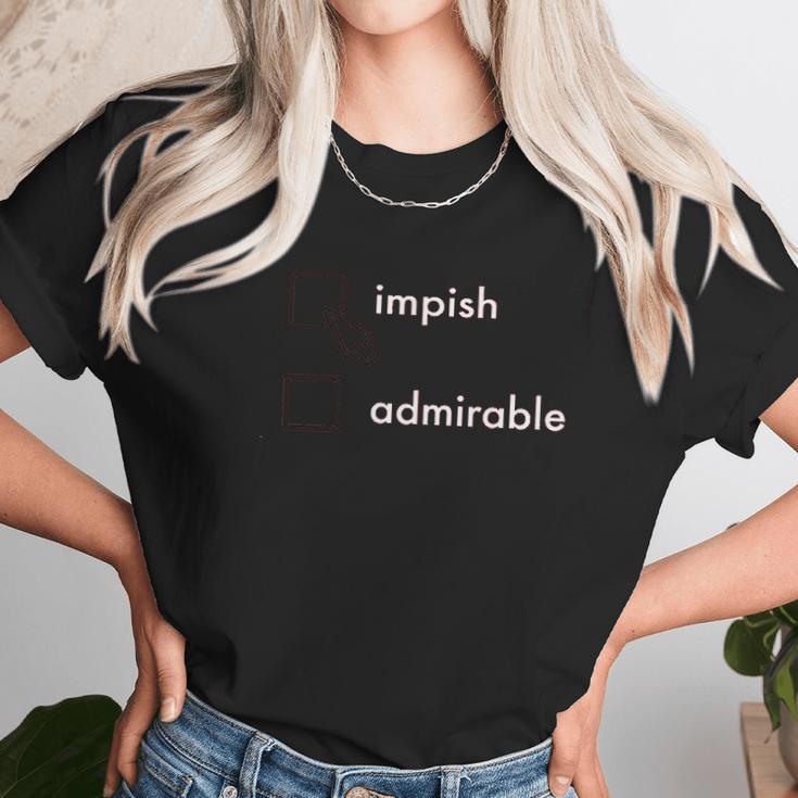 Impish Or Admirable Dwight Christmas Modern Fit Women T-Shirt Gifts for Women