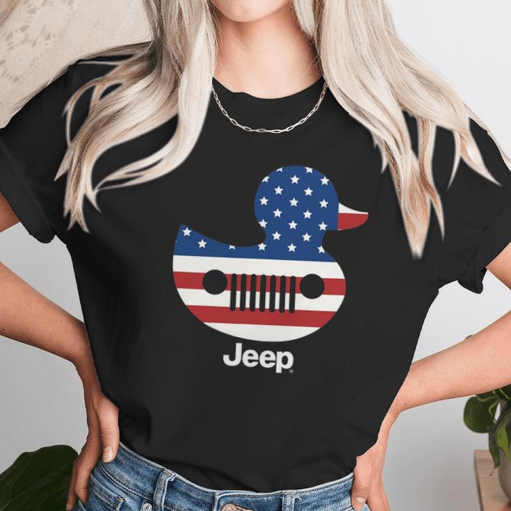 Jeep Duck American Flag Gift For Patriotic Women T-Shirt Gifts for Women