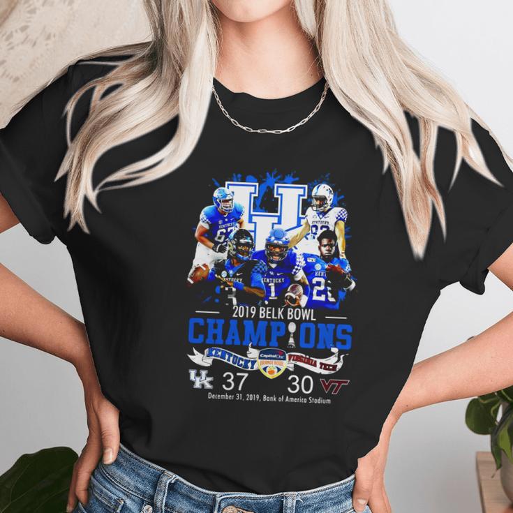 Kentucky 2019 Belk Bowl Champions Kentucky Vs Virginia Tech Shirt Women T-Shirt Gifts for Women