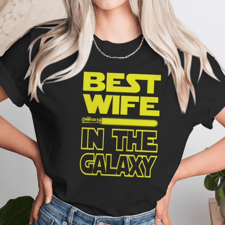 Womens Ladies Best Wife In The Galaxy Women T-Shirt Gifts for Women