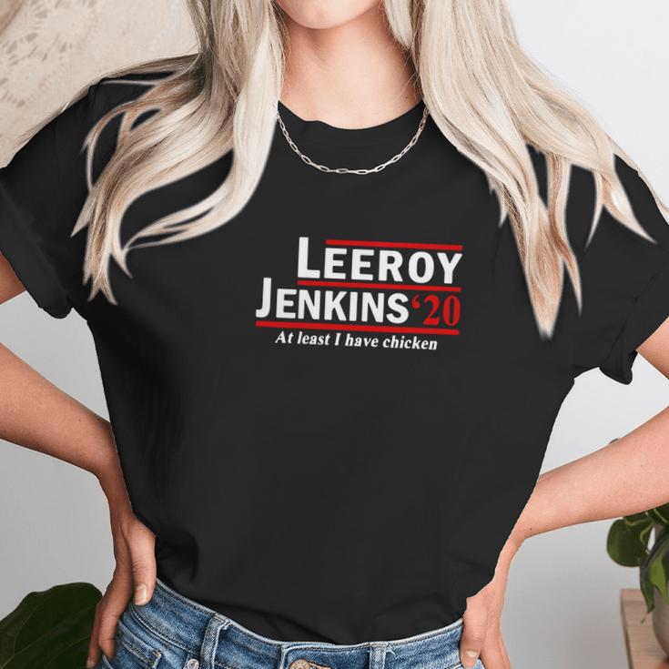 Leeroy Jenkins 2020 At Least I Have Chicken Women T-Shirt Gifts for Women