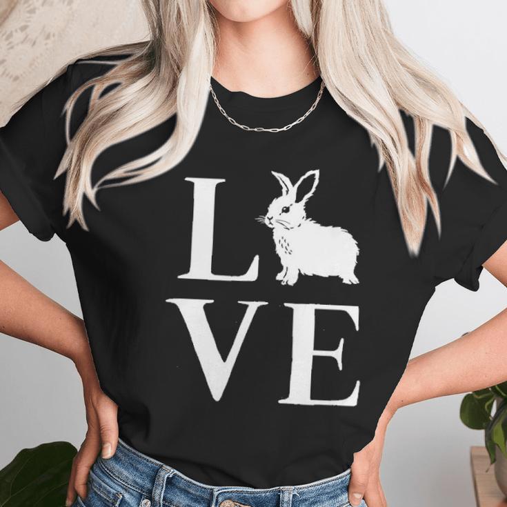 Womens Love Bunny Cute Adorable Easter Sunday Rabbit Women T-Shirt Gifts for Women