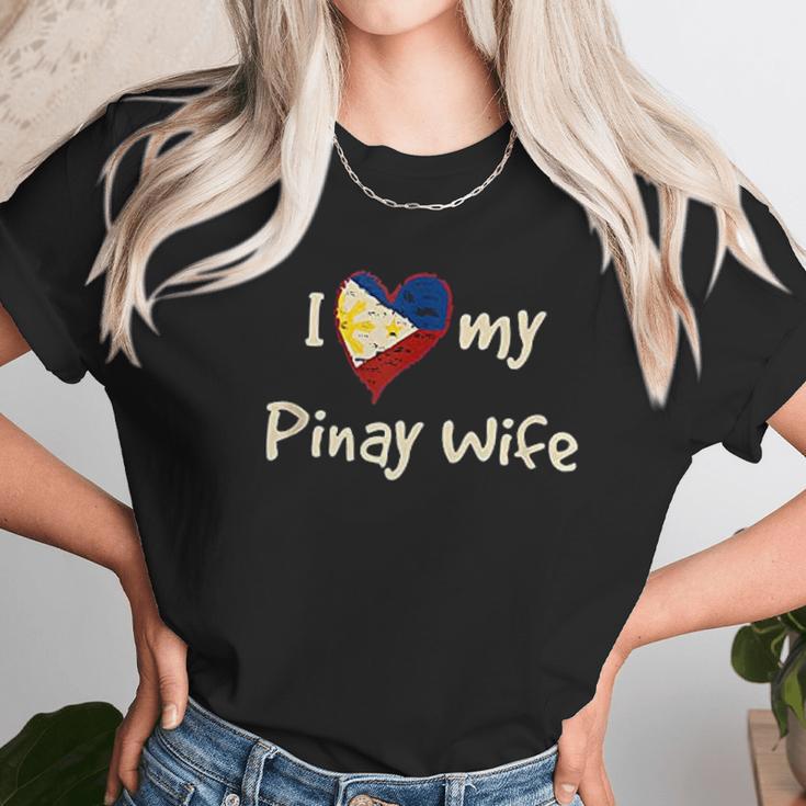 I Love My Pinay Wife Cute Filipina Philippines Pride Gift Women T-Shirt Gifts for Women