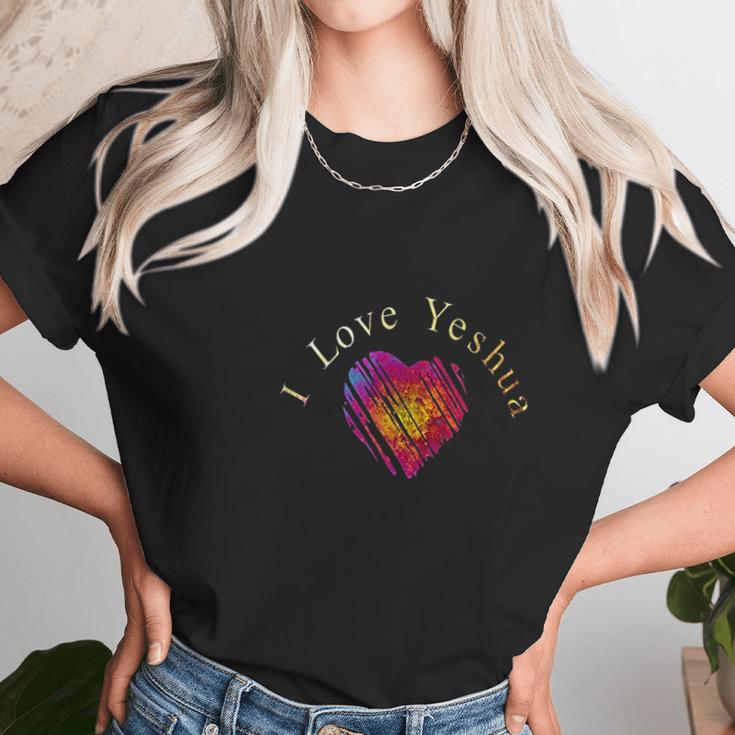 I Love Yeshua Christian Jesus Faith Love Women T-Shirt Gifts for Women