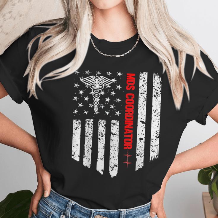 Mds Coordinator American Flag Rn Registered Nurse Gift Women T-Shirt Gifts for Women