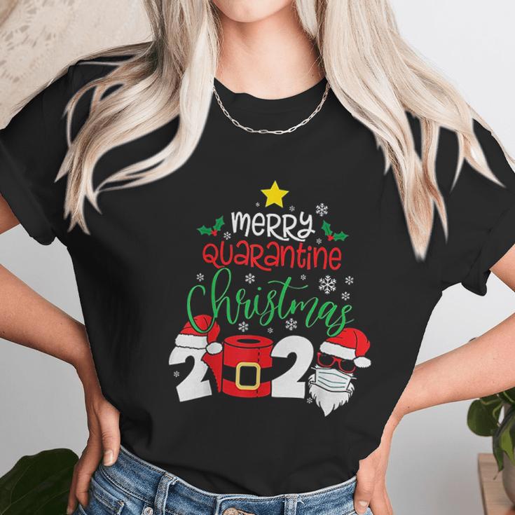 Merry Christmas 2020 Social Distancing Women T-Shirt Gifts for Women