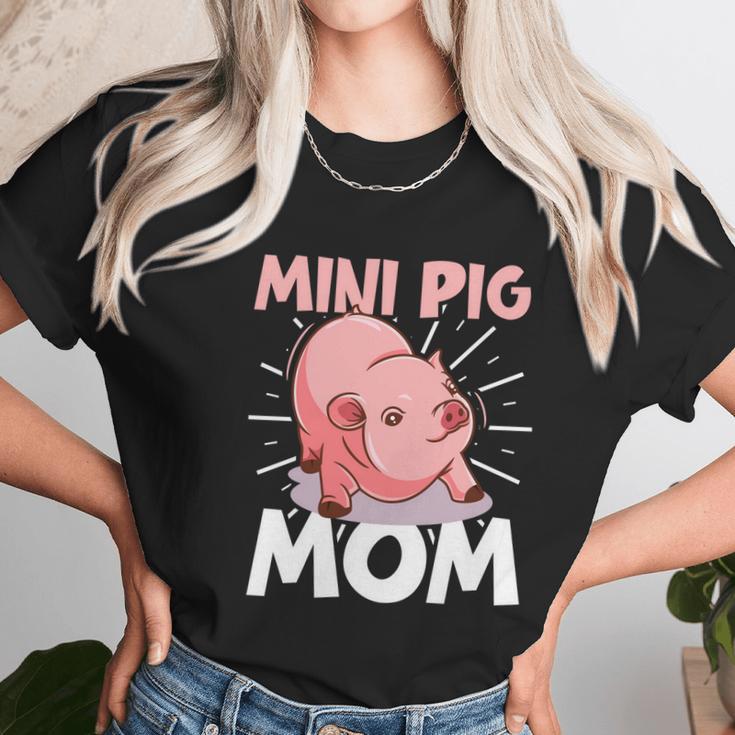 Mini Pig Piglet Swine Farm Animal Piggy Cute Pig Mom Gift Graphic Design Printed Casual Daily Basic Women T-Shirt Gifts for Women