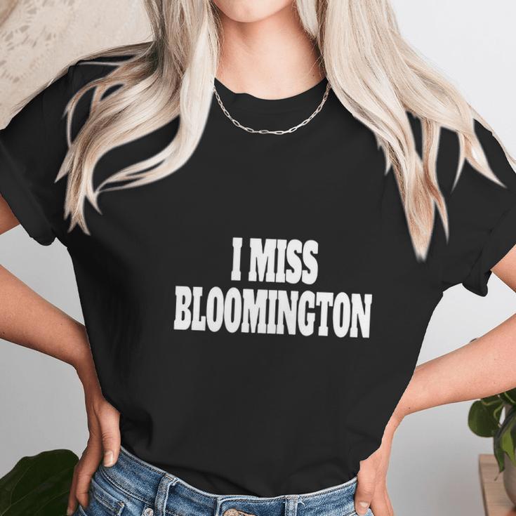 I Miss Bloomington Cream Crimson University Alumni T-Shirt Women T-Shirt Gifts for Women